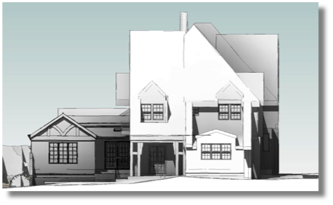 63rd Street Addition - east elevation showing proposed new work 